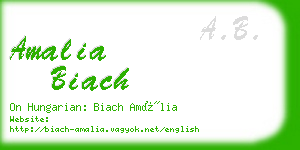 amalia biach business card